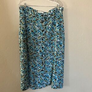 Christopher & Banks Blue Floral Maxi Skirt